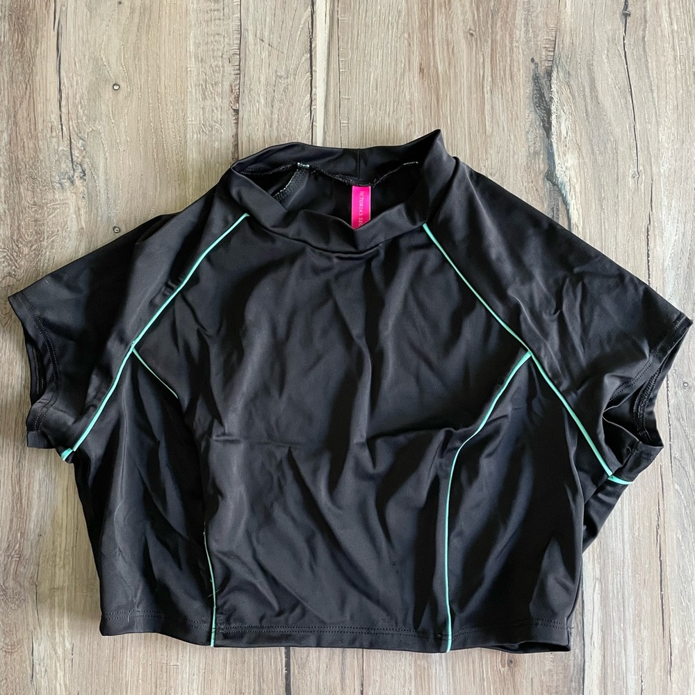 Victoria’s Secret Rash Guard Crop Black - Medium